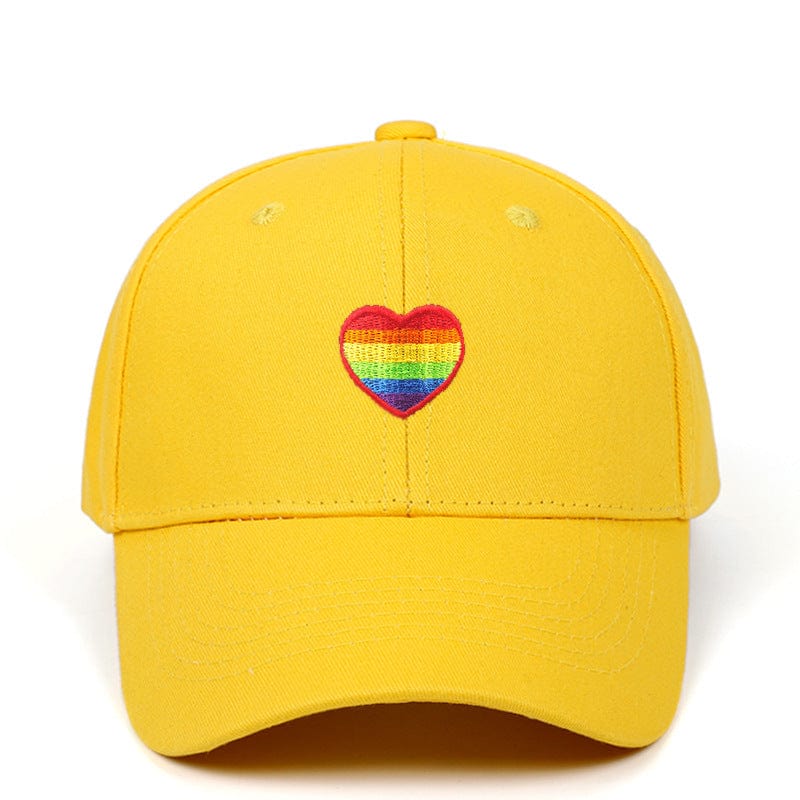 Menaful™ yellow Rainbow Love baseball cap