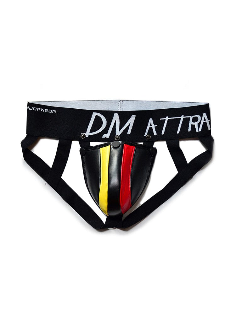 menaful Yellow+Red / M Low Waist Sexy Color Blocking Double Thong