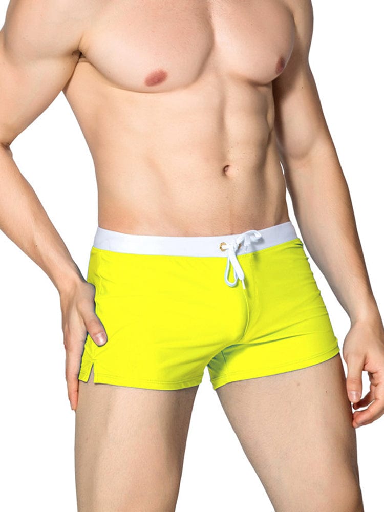 menaful Yellow / S Men's Quick-drying Swimming Trunks (High Quality Version)