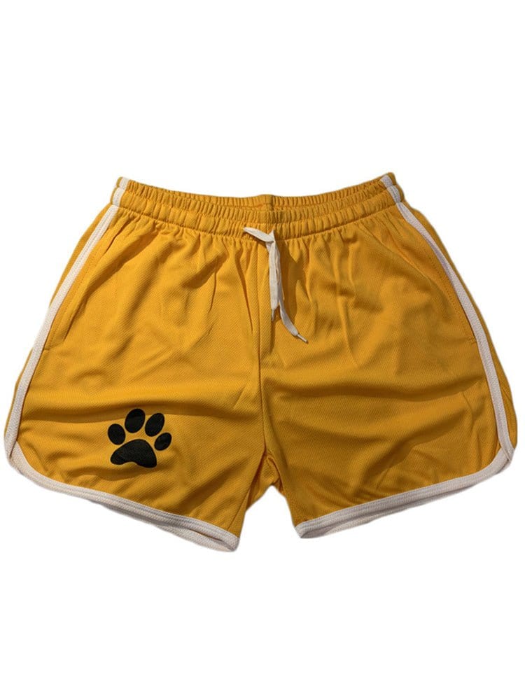 menaful Yellow & White / M Bear Pride Paw Shorts