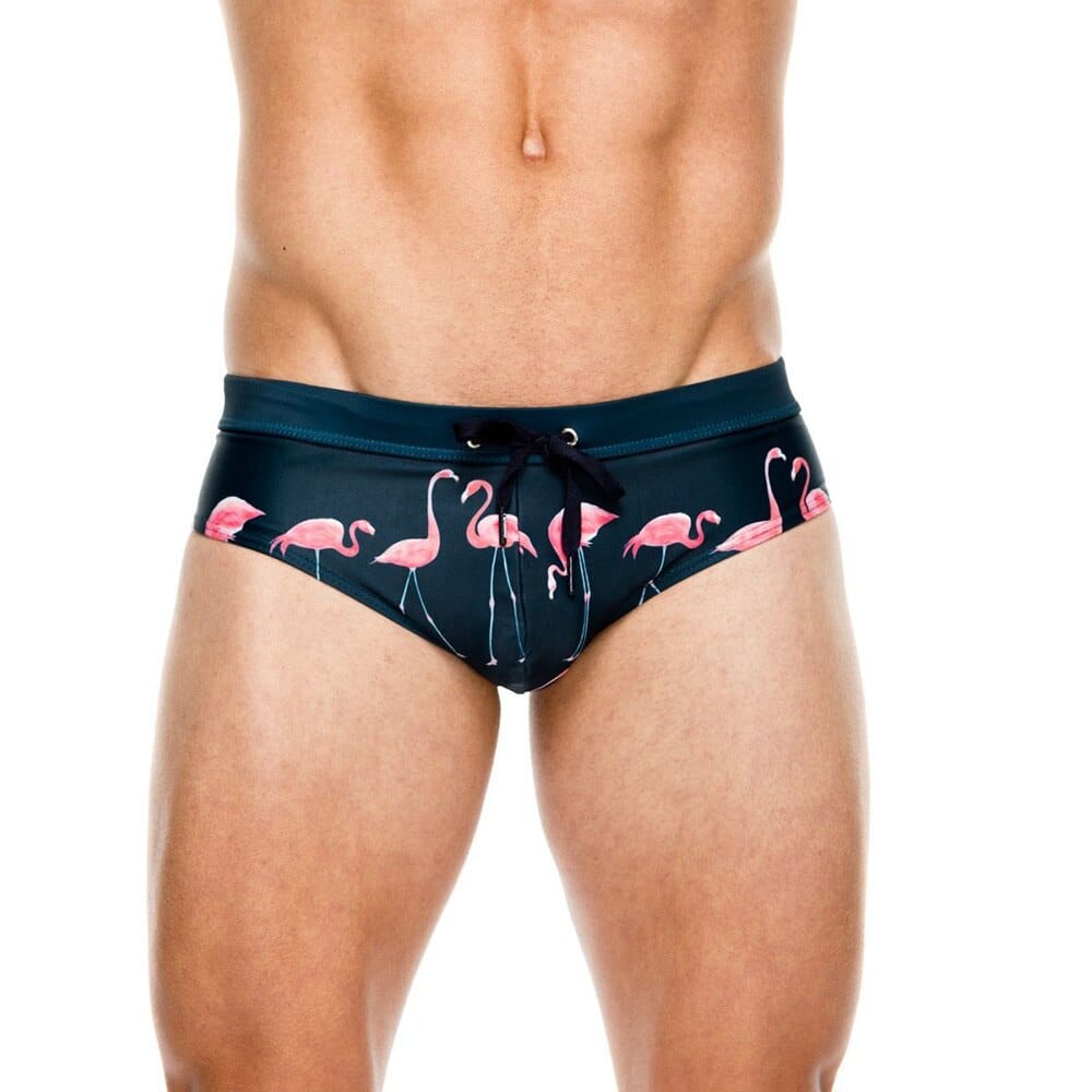 menaful ykh49-Flamingo / M Rainbow Print Low Waist Sexy Swimwear