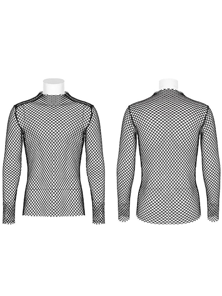 Hollow Breathable Long-sleeved Mesh T-shirt - Menaful™